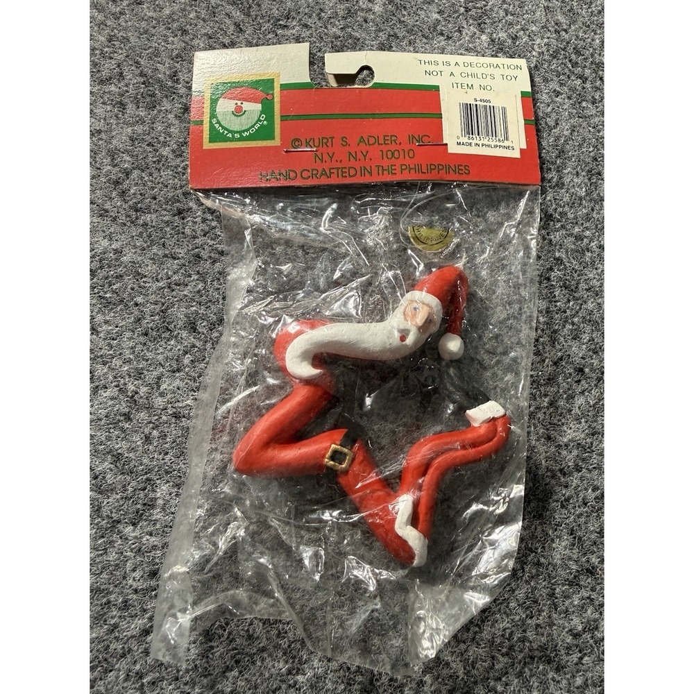 Vintage Kurt Adler Santa's World‎ Star Santa Christmas Ornament NIB